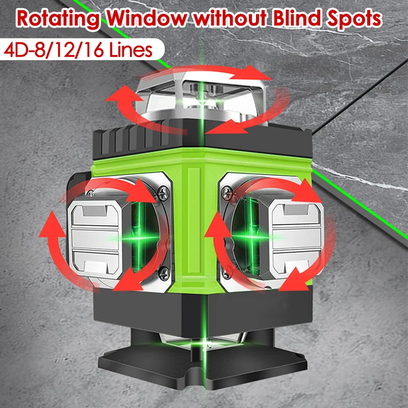 Laser Level 4D 16 Line Green - 8/12/16 خطوط مستوى الليزر 4D الخط