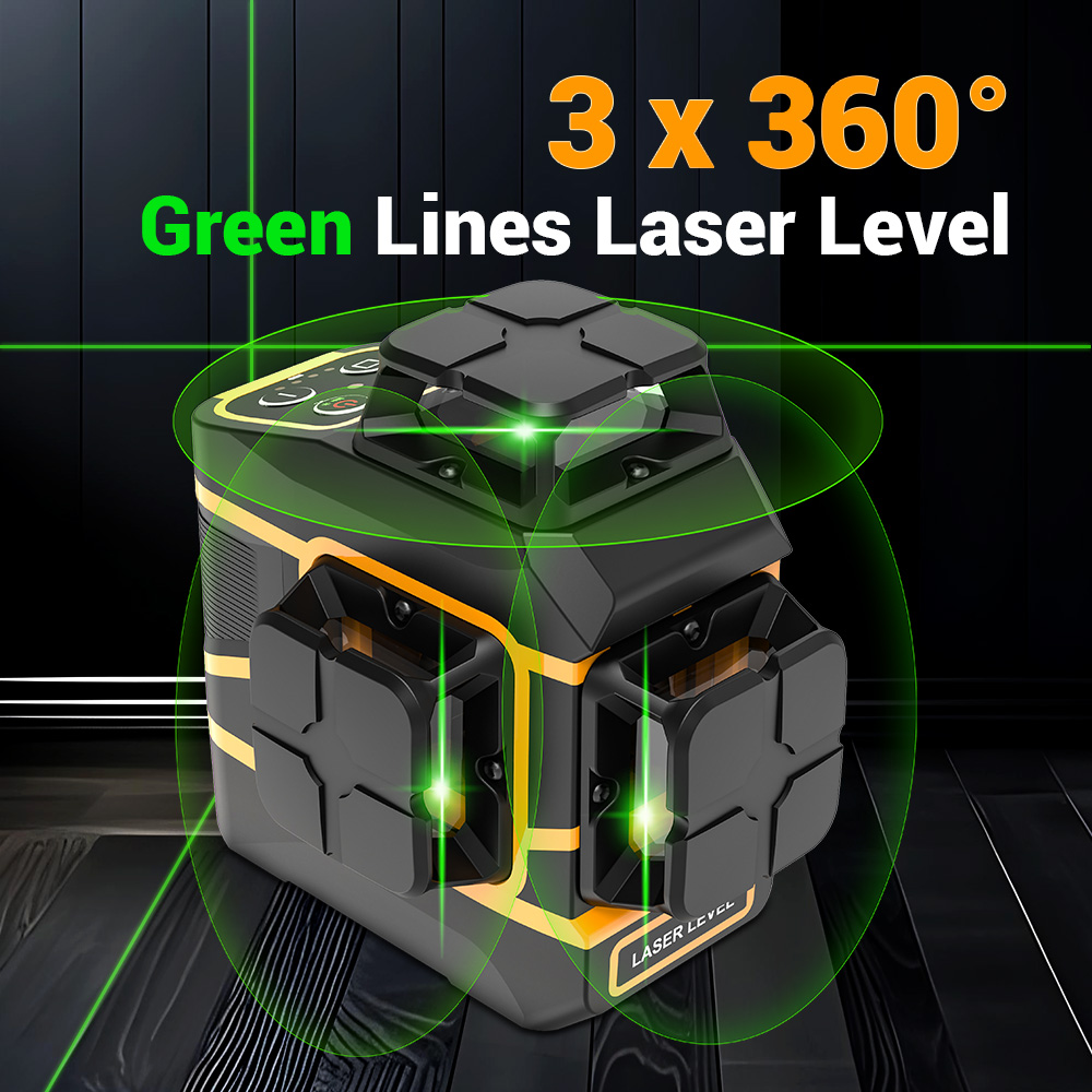 Laser Level 3D Cross Line Self Leveling - ميزان ليزر 3×360 درجة ° أداة