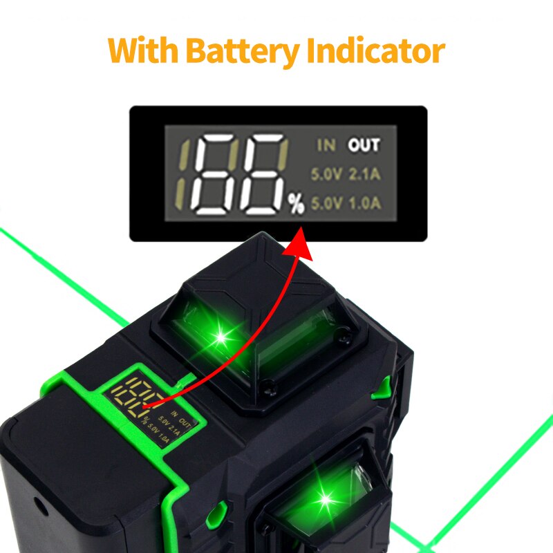 ميزان ليزر أخضر FEIDSIDE بـ 16 - مراجعة Green Beam Laser Level 12 Line وسعره