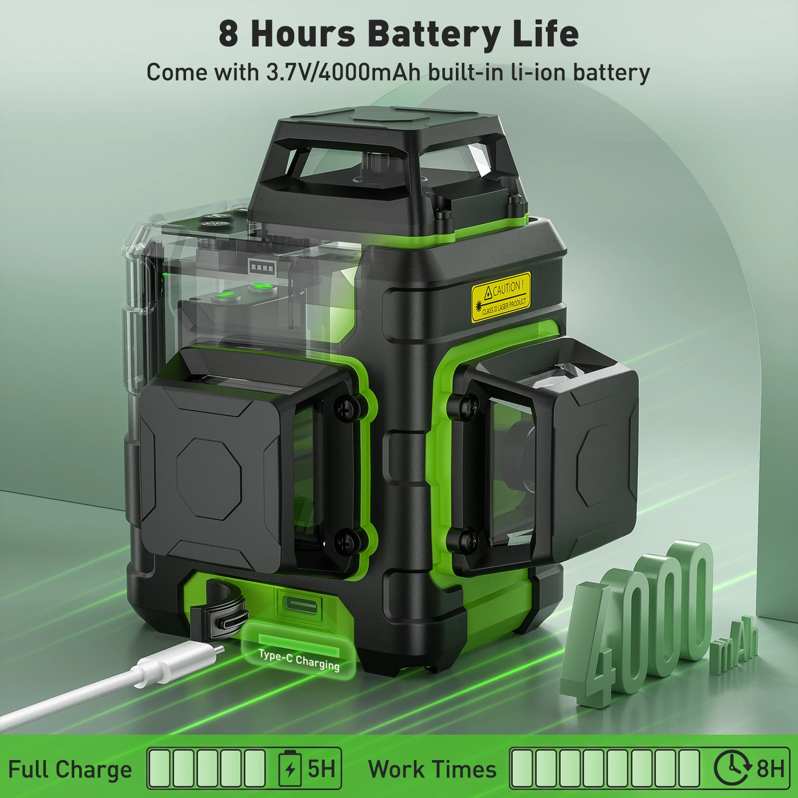 Huepar HM03CG مستوى الليزر شعا - مراجعة Green Beam Laser Level 12 Line وسعره