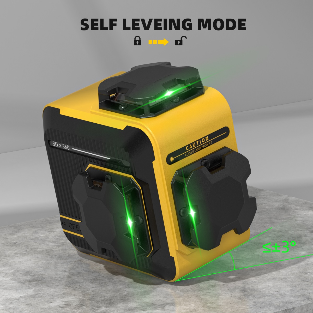 جهاز تسوية ليزر رقمي صغير M03C - مراجعة Laser Level 3D Cross Line Self Leveling وسعره