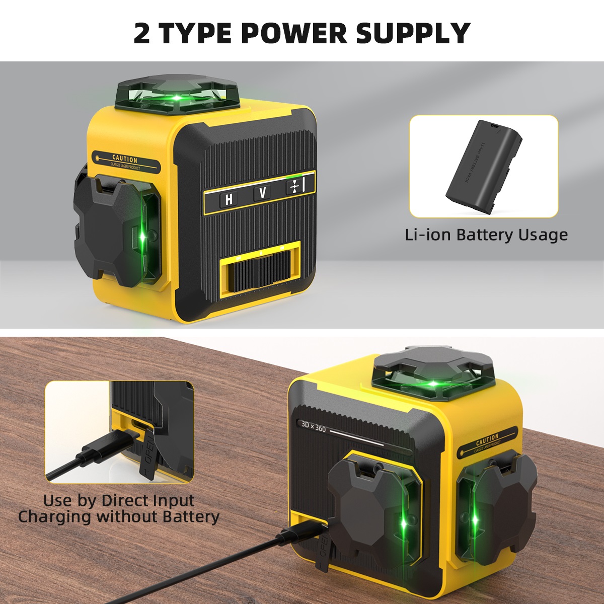 جهاز تسوية ليزر رقمي صغير M03C - مراجعة Laser Level 3D Cross Line Self Leveling وسعره