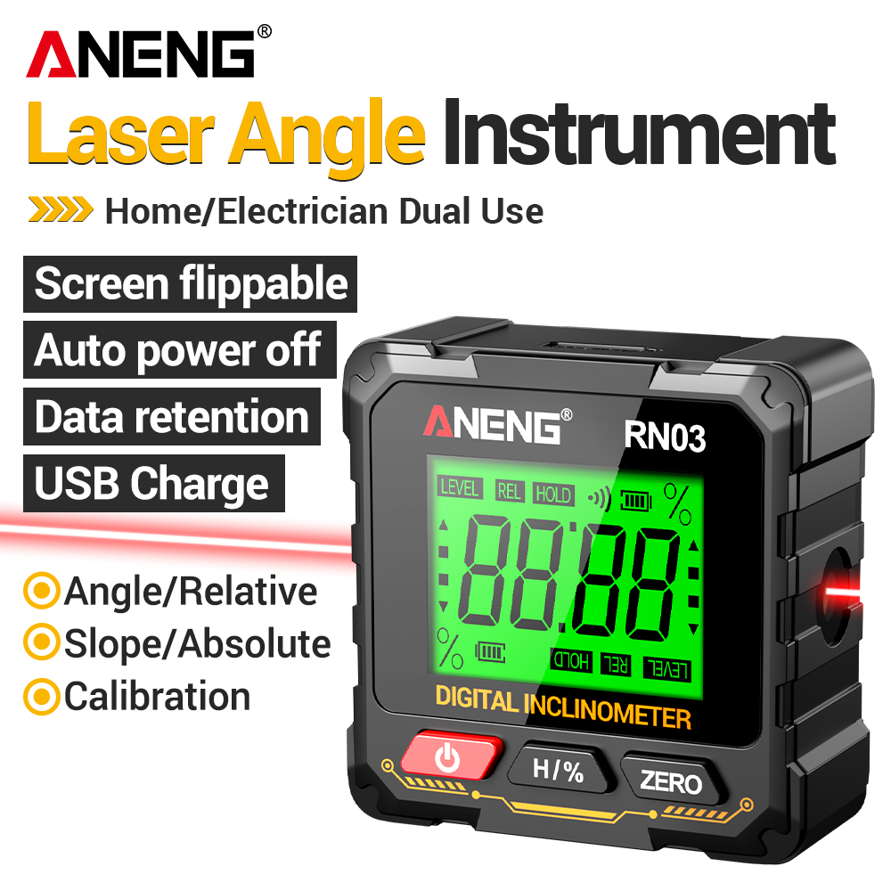 مقياس زوايا رقمي قابل لإعادة ا - مراجعة Laser Level Rechargeable Usb وسعره