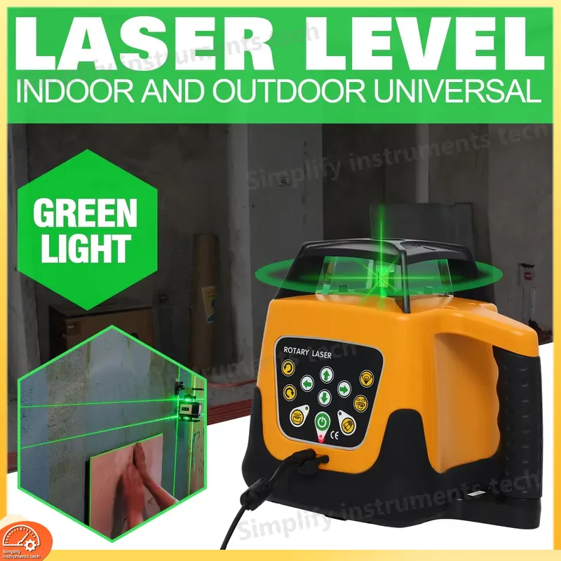 مستوى ليزر دوار بشعاع أخضر 360 - مراجعة Rotary Laser Level 500M Range وسعره