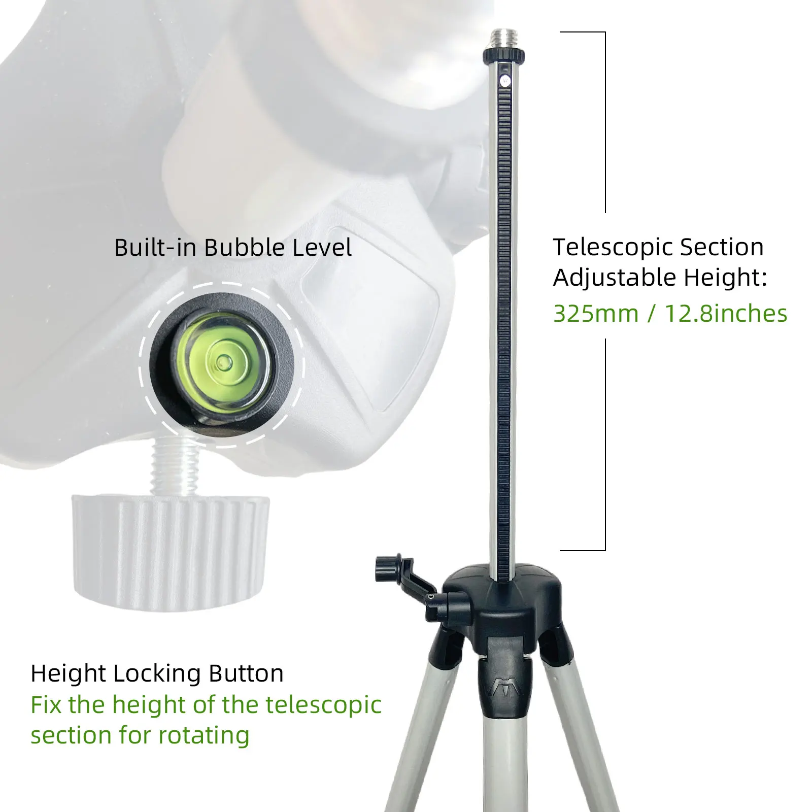 Clubiona 950 جرام 2 رطل الوزن  - مراجعة Laser Level Tripod Stand 1.5M وسعره