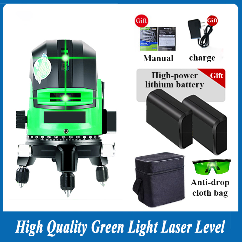 مستوى ليزر أخضر قوي 4D عالي ال - مراجعة Laser Level 3D Cross Line Self Leveling وسعره