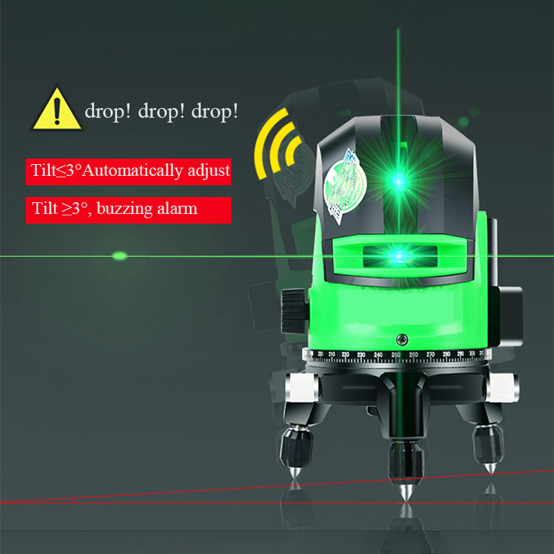 مستوى ليزر أخضر قوي 4D عالي ال - مراجعة Laser Level 3D Cross Line Self Leveling وسعره