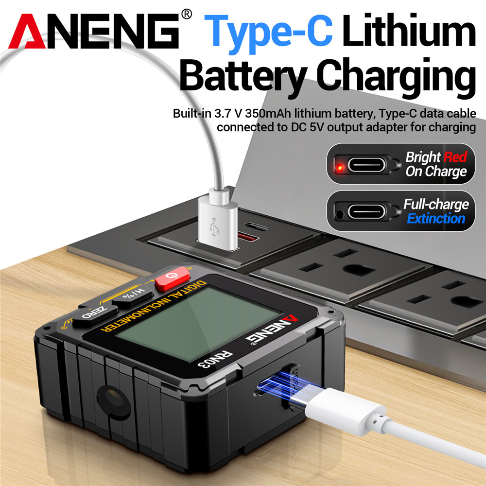 مكتشف زاوية رقمي مغناطيسي ANEN - مراجعة Laser Level Rechargeable Usb وسعره