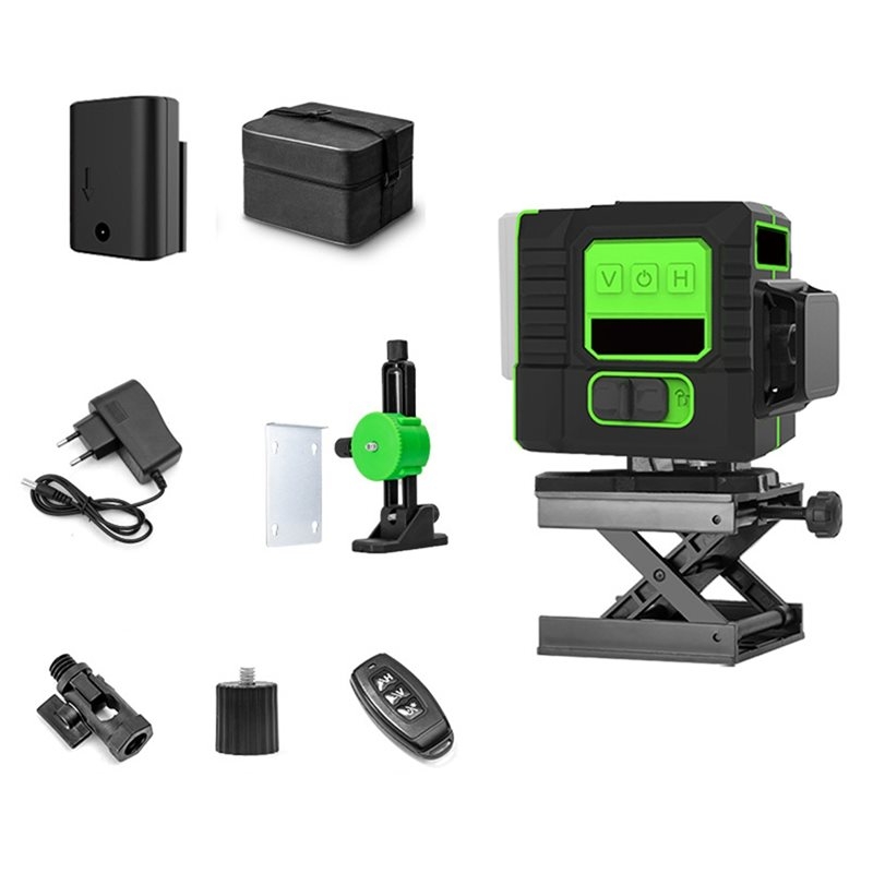 مستوى ليزر أخضر 12 خط فائق الس - مراجعة Laser Level Outdoor Bright Green وسعره