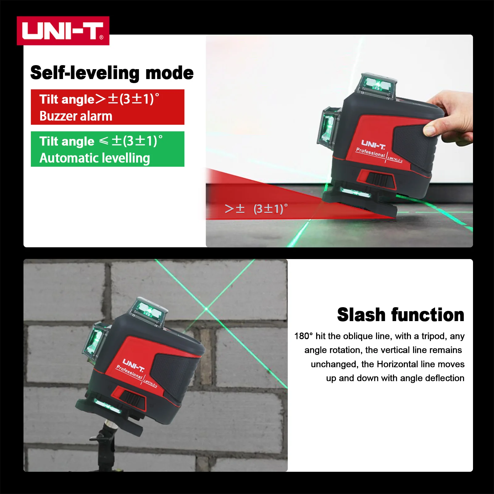 جهاز تسوية بالليزر الأخضر ثلاث - مراجعة Laser Level 3D Cross Line Self Leveling وسعره