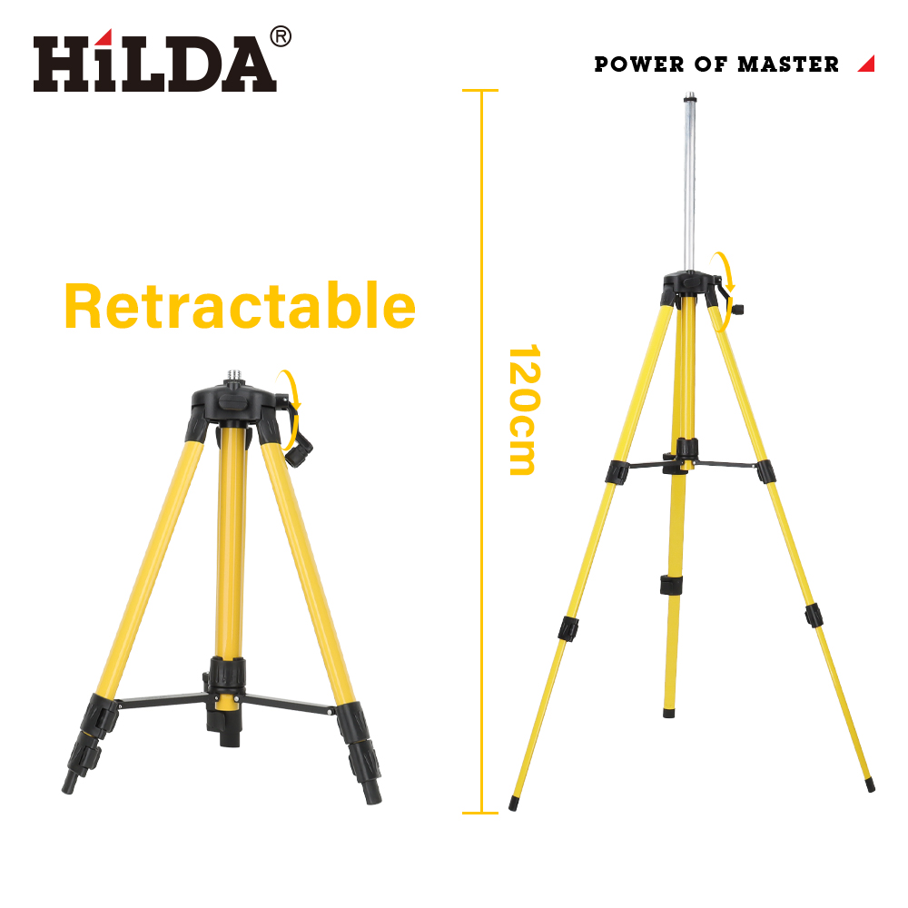 HILDA مستوى الليزر ترايبود 1.2 - مراجعة Laser Level Tripod Stand 1.5M وسعره