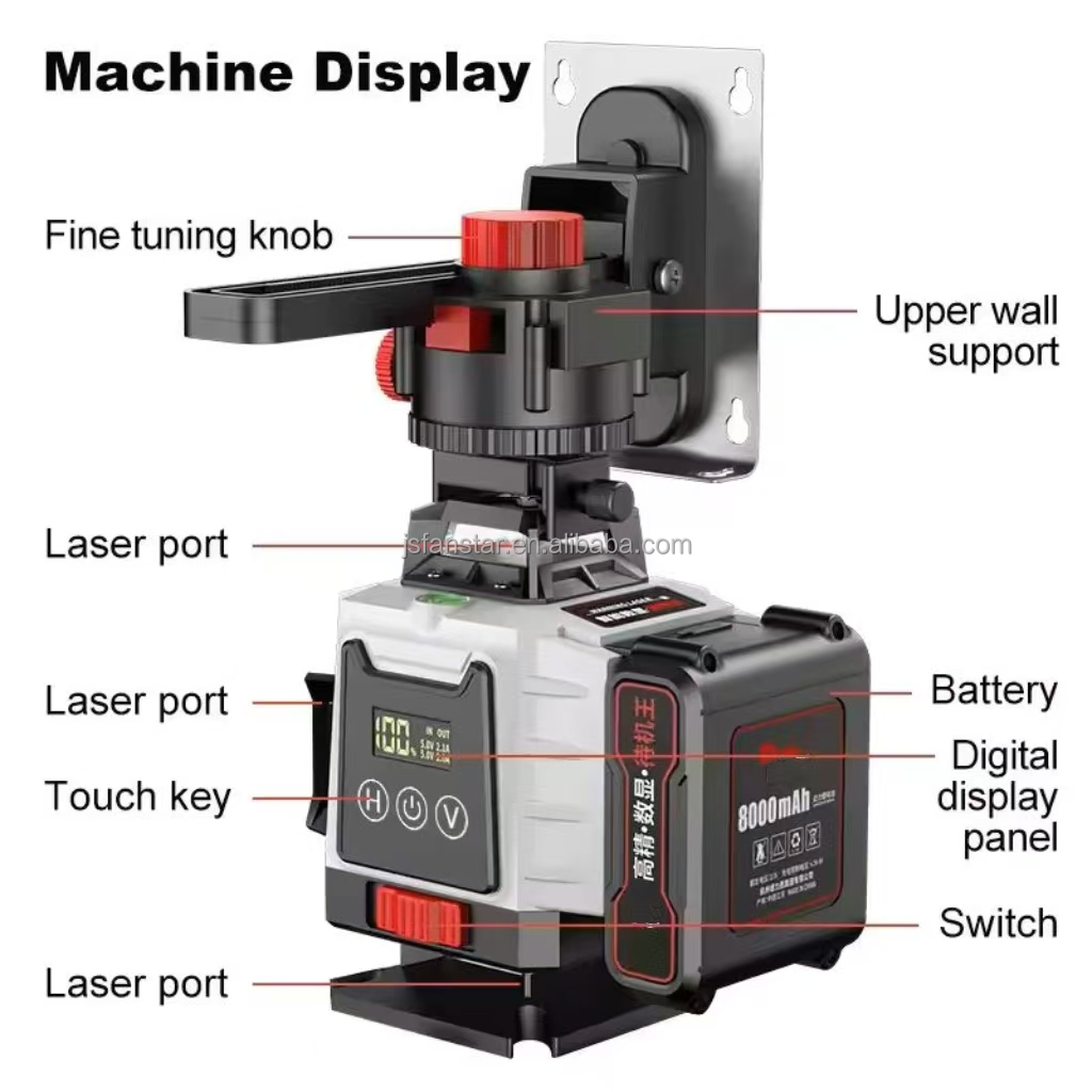 جهاز تسوية ليزر أخضر رقمي جديد - مراجعة Laser Level 4D 16 Line Green وسعره
