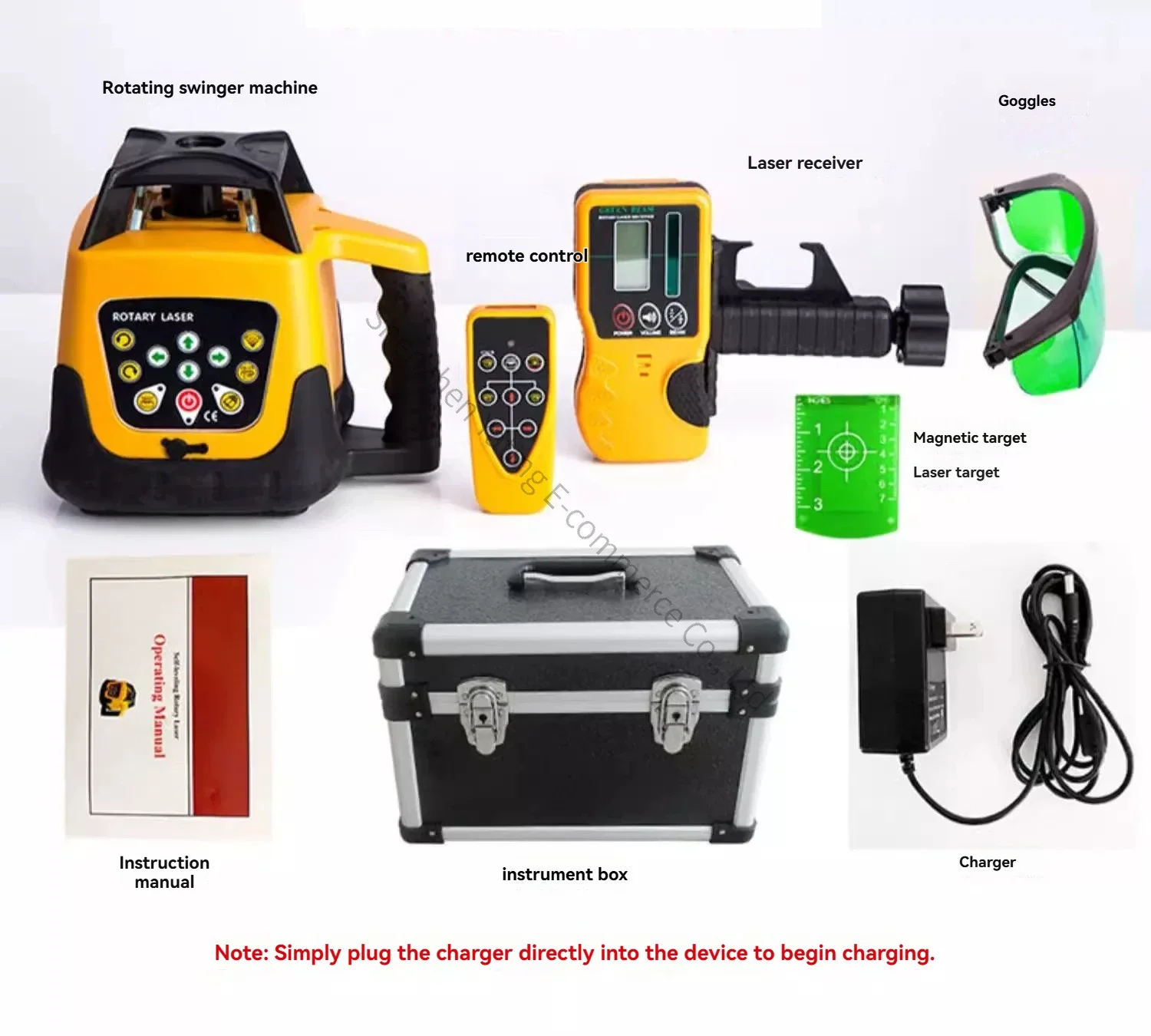 جهاز ليزر دوار ذو شعاع أخضر –  - مراجعة Rotary Laser Level 500M Range وسعره