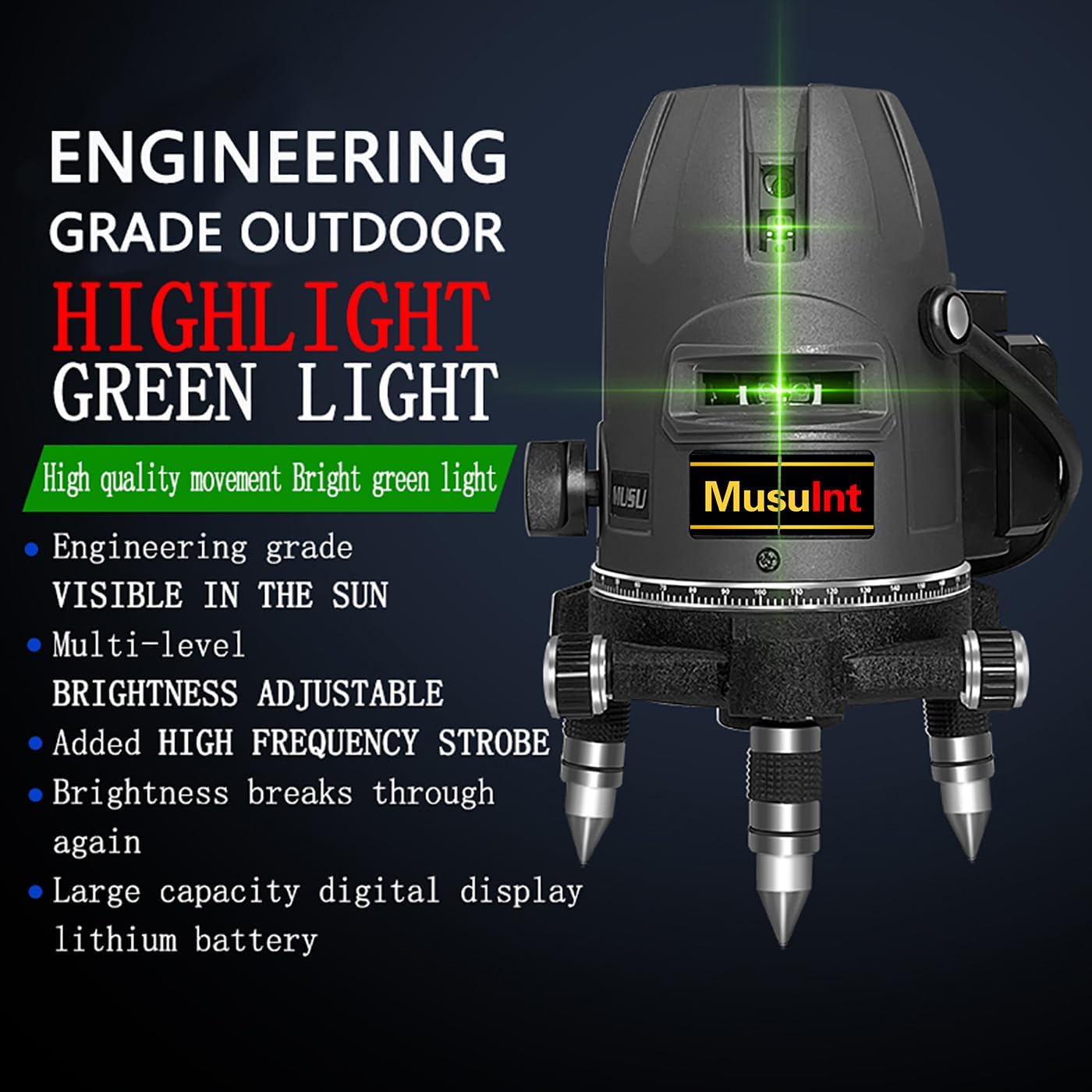 للاستخدام الخارجي، مستوى ليزر  - مراجعة Laser Level Outdoor Bright Green وسعره