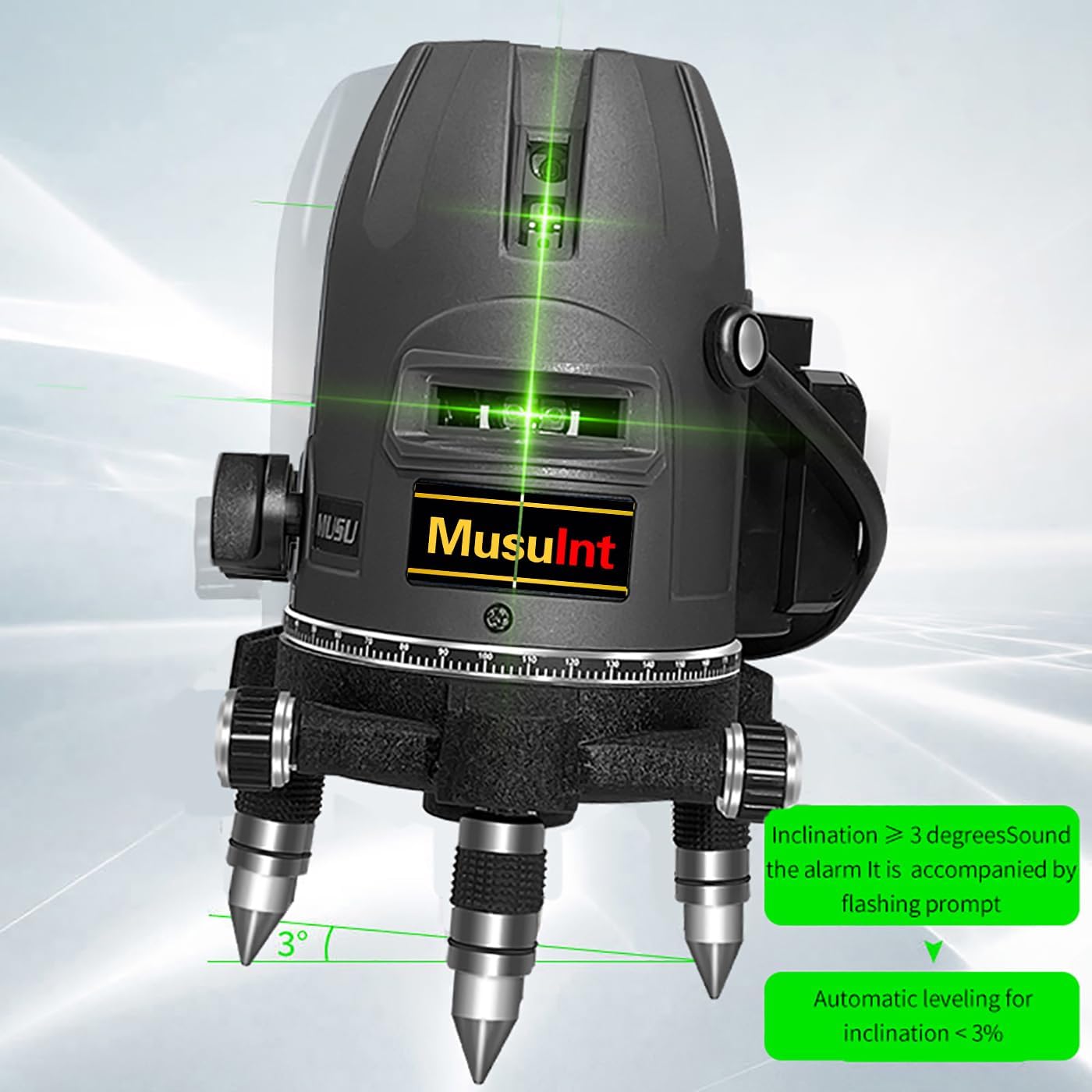 للاستخدام الخارجي، مستوى ليزر  - مراجعة Laser Level Outdoor Bright Green وسعره