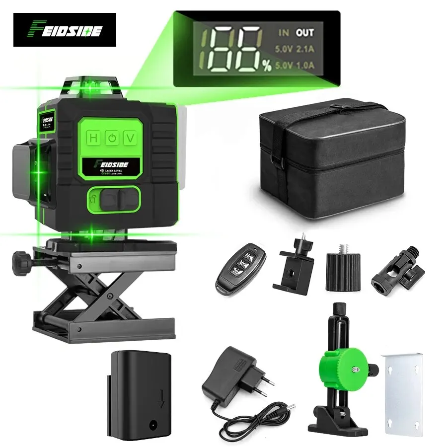خطوط FEIDSIDE خط أخضر بمستوى ل - مراجعة Laser Level Outdoor Bright Green وسعره