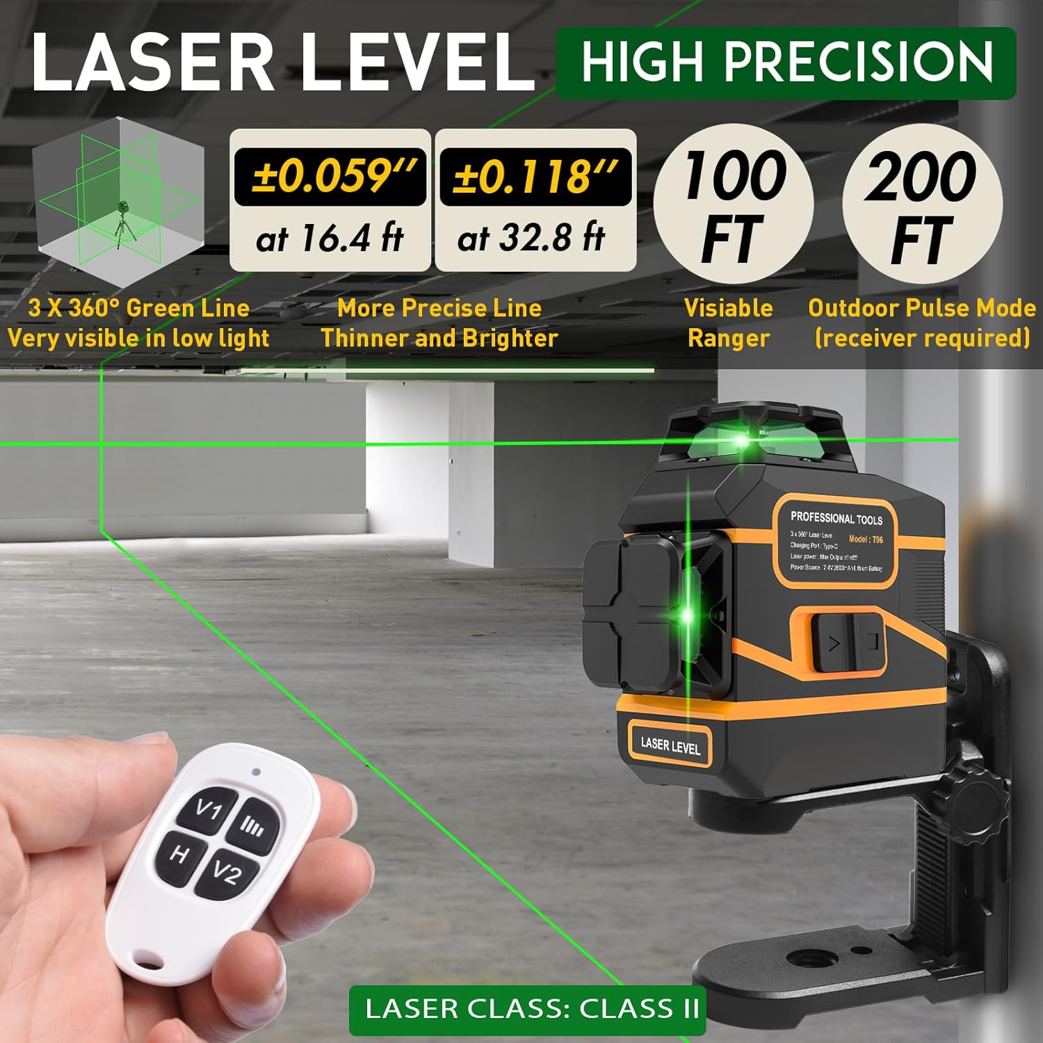 ميزان ليزر 3×360 درجة °   أداة - مراجعة Laser Level 3D Cross Line Self Leveling وسعره