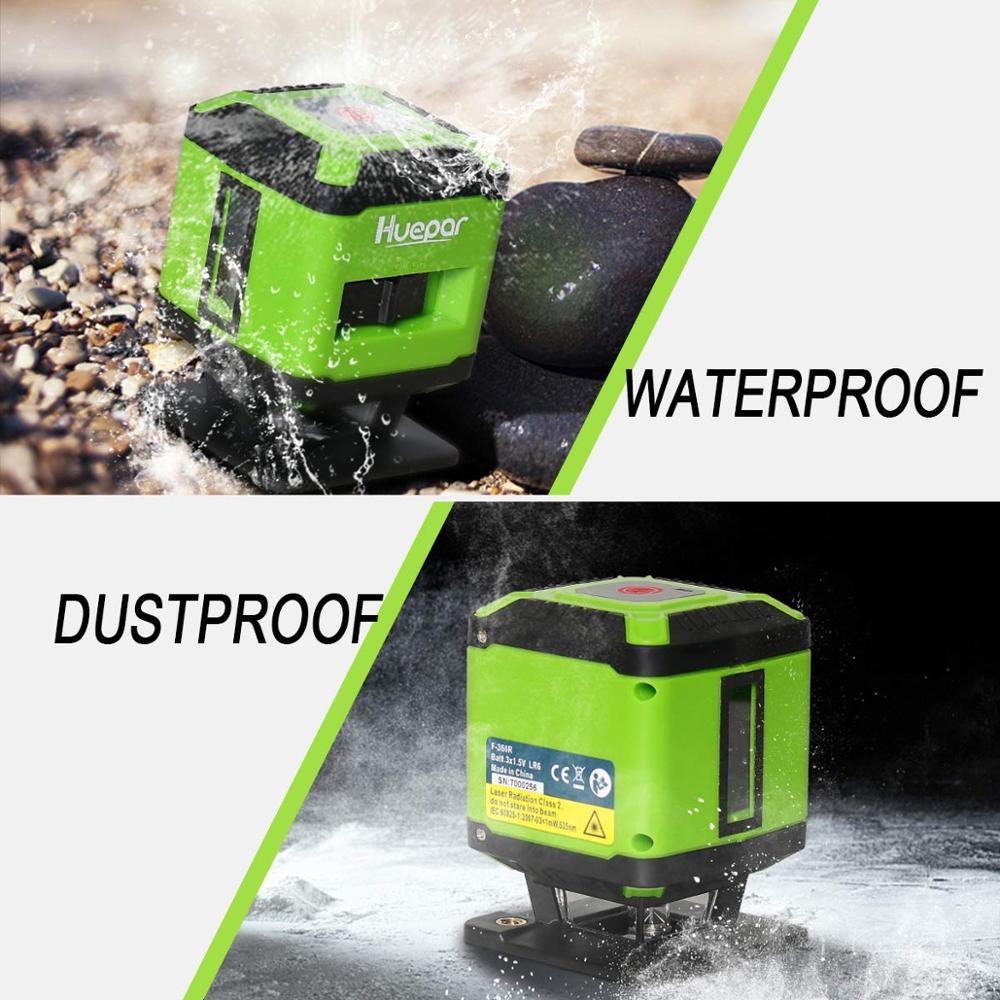 Huepar FL360G للبلاط، خط أفقي  - مراجعة Cross Line Laser 360 Degree وسعره