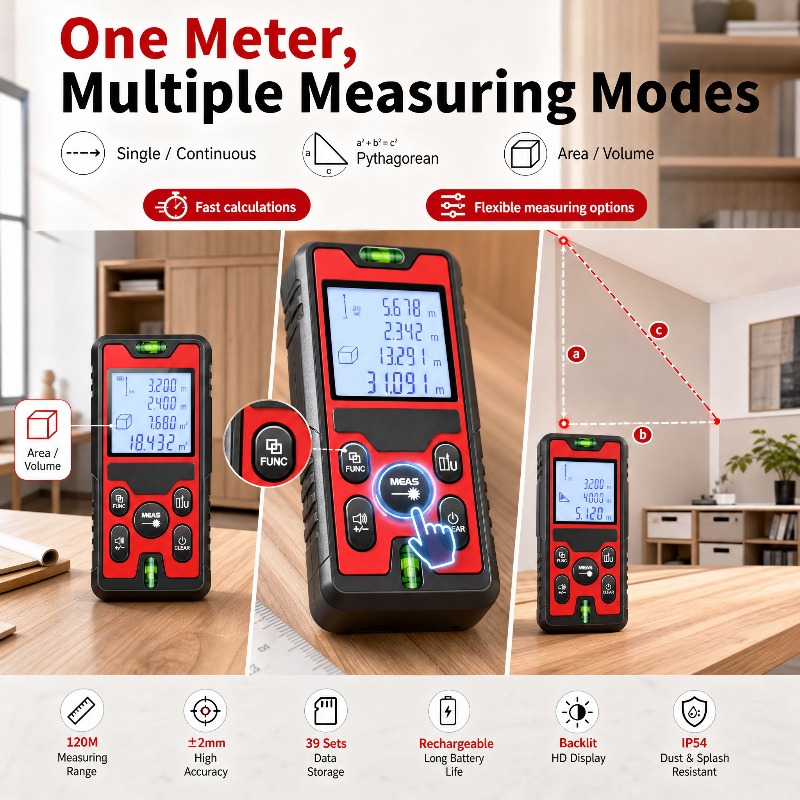 جهاز قياس المسافات بالليزر 120 - مراجعة Laser Level Rechargeable Usb وسعره