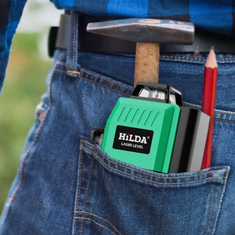 جهاز تسوية بالليزر الأخضر HILD - مراجعة Cross Line Laser 360 Degree وسعره
