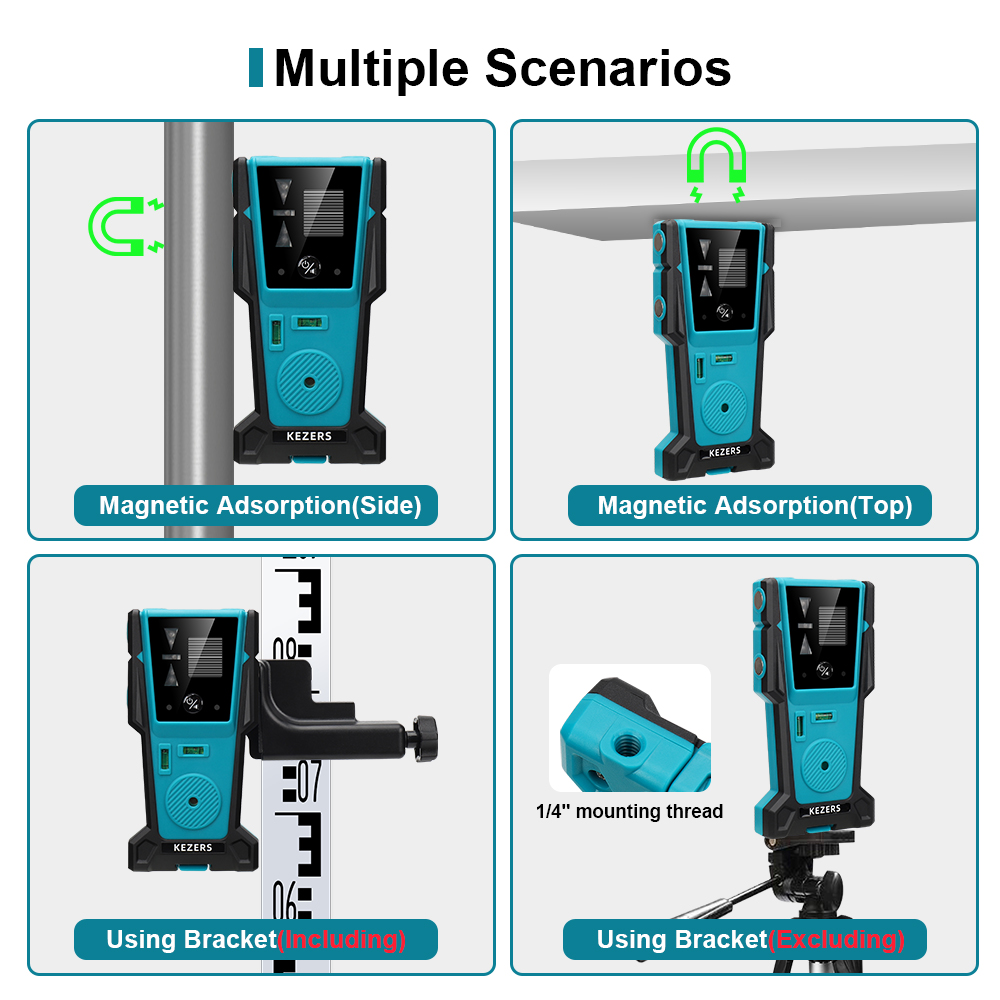 كاشف استقبال مستوى الليزر الأح - مراجعة Laser Level With Receiver Detector وسعره