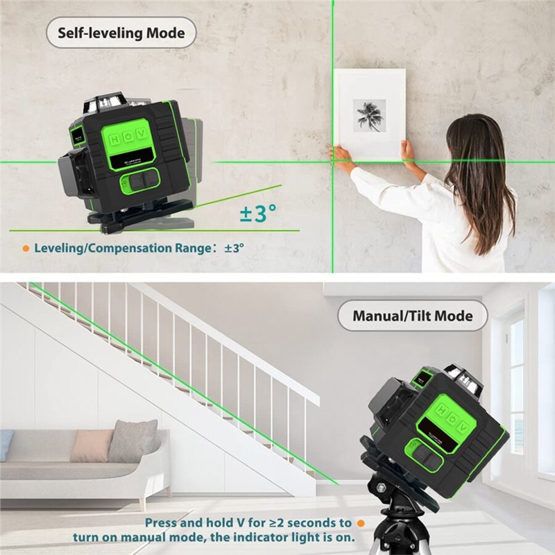 AB66- مستوى ليزر أخضر فائق الس - مراجعة Laser Level Outdoor Bright Green وسعره