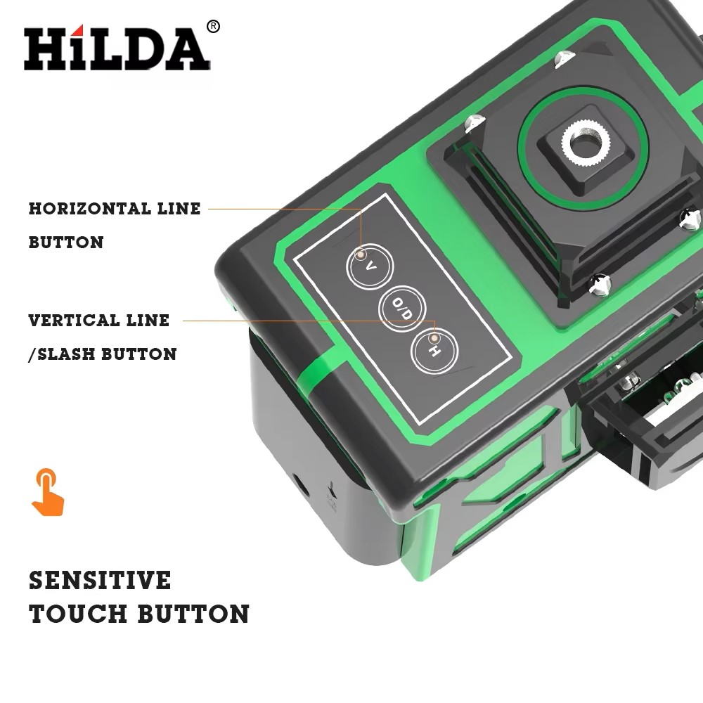 جهاز تسوية ليزر HILDA 16/12 خط - مراجعة Green Beam Laser Level 12 Line وسعره