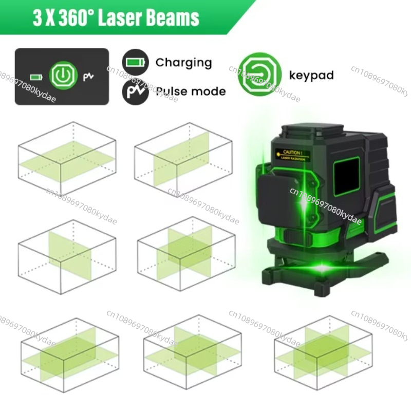 حامل ثلاثي القوائم لمستوى اللي - مراجعة Laser Level 3D Cross Line Self Leveling وسعره