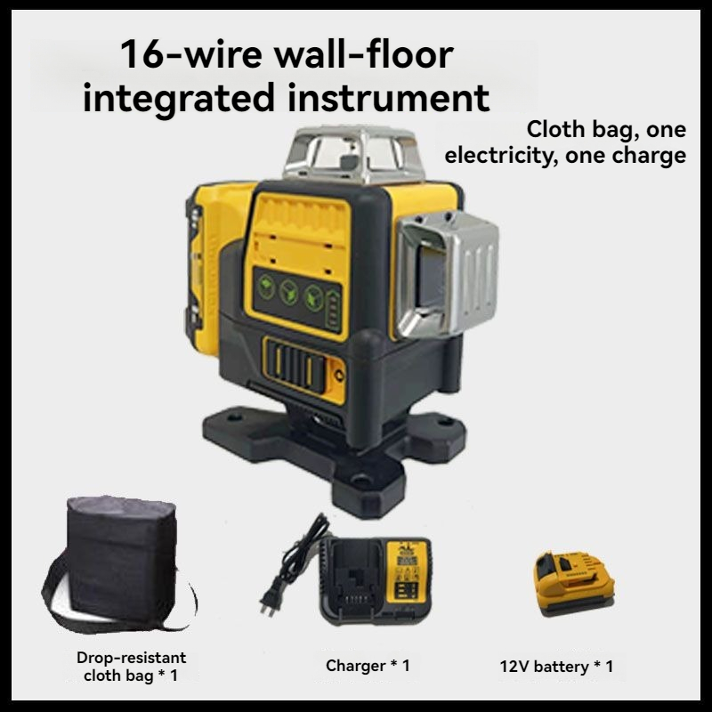 ميزان ليزر رباعي الأبعاد مع 16 - مراجعة Laser Level 4D 16 Line Green وسعره